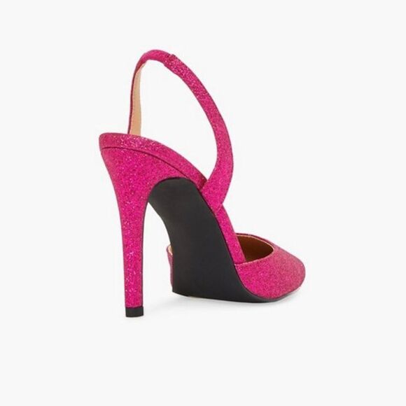 NIB JustFab Fuscia Giselle Sling Back Heels - Size 5.5 - Picture 3 of 16